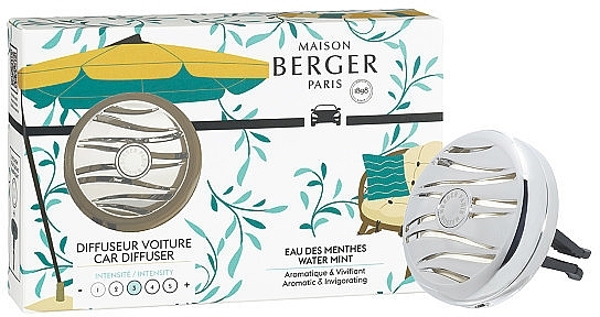 Maison Berger Water Mint - Zestaw (car/diff/1pcs + car/aroma/1pcs) — Zdjęcie N1