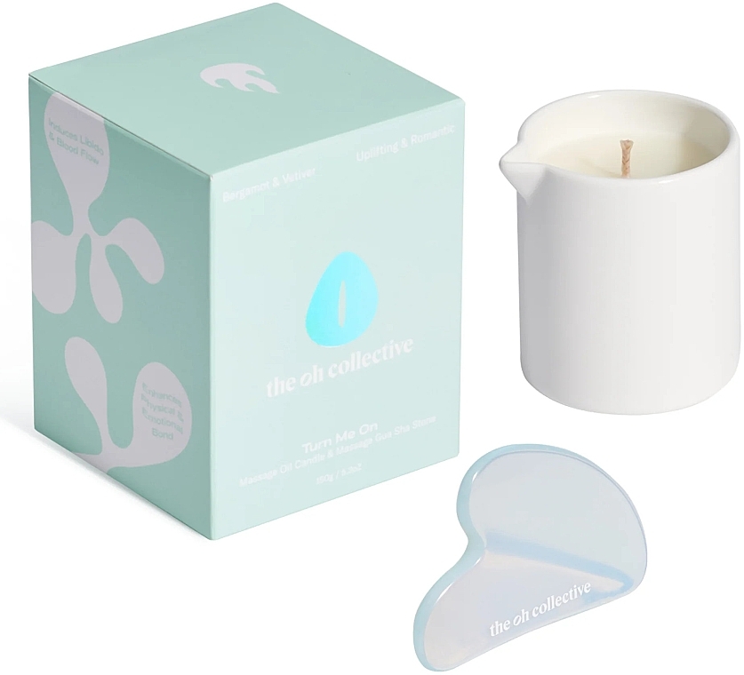 Zestaw do masażu - The Oh Collective Turn Me On Set (candle/1pc + massager/1pc) — Zdjęcie N1