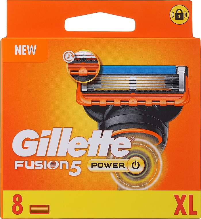 Wymienne wkłady do maszynki, 8 szt. - Gillette Fusion Power