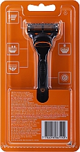 Maszynka do golenia z 1 wymiennym ostrzem na baterie (pomarańczowy) - Gillette Fusion5 Power — Zdjęcie N2