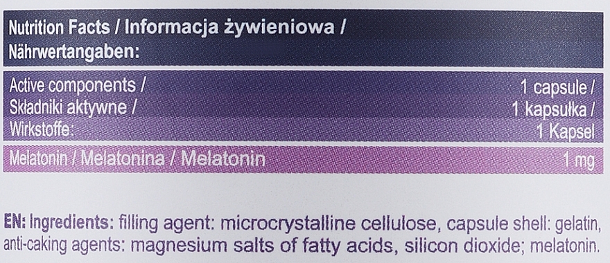 Suplement diety Melatonina - Allnutrition Adapto Melatonin — Zdjęcie N3