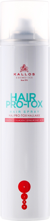 Lakier do układania włosów - Kallos Cosmetics KJMN Hair Pro-Tox Hair Spray