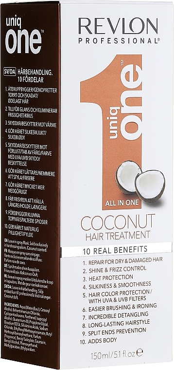 Maska w sprayu do włosów o zapachu kokosa - Revlon Professional Uniq One All in One Coconut Hair Treatment — Zdjęcie N6