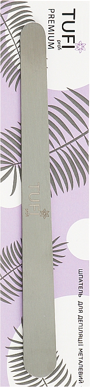 Metalowa szpatułka do depilacji, 18 cm - Tufi Profi Premium — Zdjęcie N1
