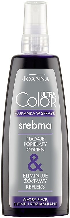 Srebrna płukanka w sprayu do włosów siwych, blond i rozjaśnionych - Joanna Ultra Color System — Zdjęcie N7