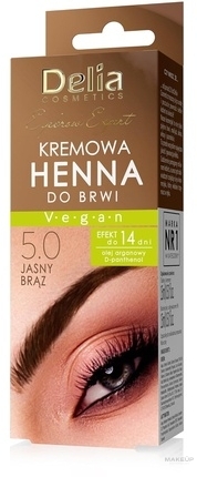 Kremowa henna do brwi - Delia Cosmetics Eyebrow Expert — Zdjęcie 5.0 - Light Brown