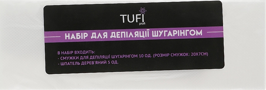 Zestaw do depilacji słania - Tufi Profi (hairremov/strips/10pcs + putty/knife/5pcs) — Zdjęcie N1