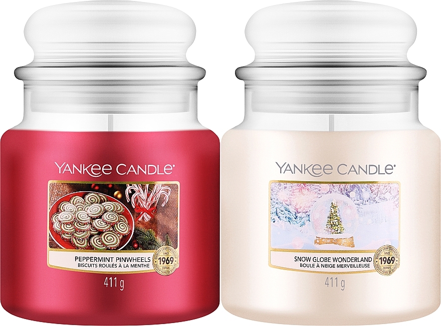 Zestaw świec - Yankee Candle Snow Globe Wonderland 2 Medium Candle (candle/2x411g) — Zdjęcie N2