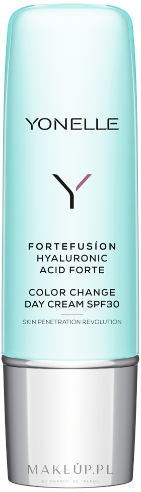Krem tonujący na dzień z kwasem hialuronowym SPF 30 - Yonelle Fortefusion Hyaluronic Acid Forte Color Change Day Cream SPF30 — Zdjęcie 50 ml