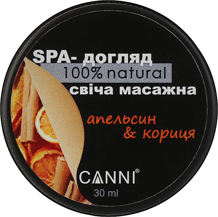 SPA-masaż świecą do manicure Pomarańczowo-cynamonowy - Canni