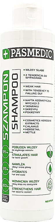 PREZENT! Oczyszczający szampon do włosów słabych z tendencją do wypadania - Pasmedic Shampoo — Zdjęcie N1