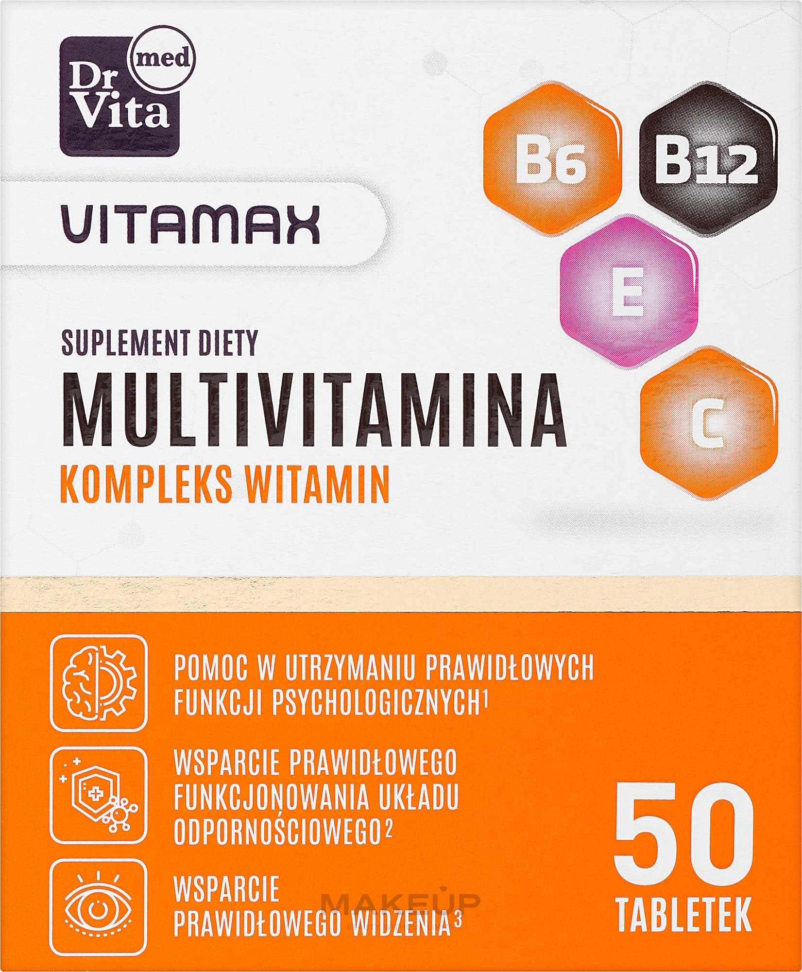 Suplement Multiwitamina, tabletki - Dr Vita Multivitamin — Zdjęcie 50 szt.