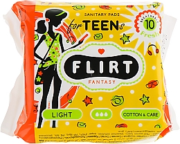 Kup Wkładki higieniczne Teen Fresh Ultra Light Cotton & Care, 3 krople, 10 szt. - Fantasy Flirt