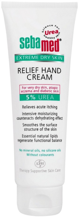 Kojący krem do rąk do skóry bardzo suchej - Sebamed Extreme Dry Skin Relief Hand Cream 5% Urea