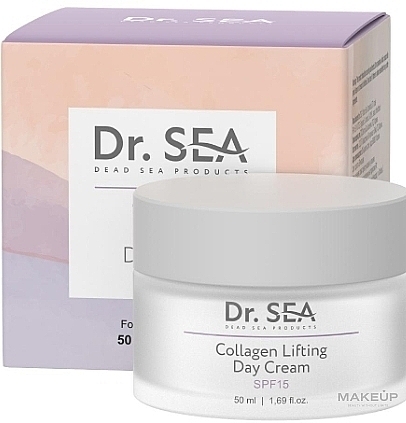 Krem liftingujący do twarzy z kolagenem SPF15 - Dr. Sea Collagen Lifting Day Cream — Zdjęcie N1