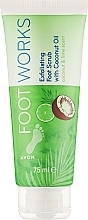 Kup Złuszczający peeling do stóp z olejkiem kokosowym - Avon Foot Works Coconut & Lime Exfoliating Scrub