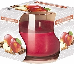 Świeca zapachowa w szkle Cynamon i jabłko - Bispol Scented Candle — Zdjęcie N1