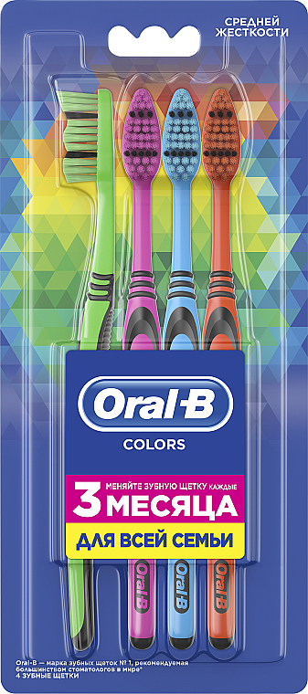 Zestaw szczoteczek do zębów średniej twardości - Oral-B Color Collection