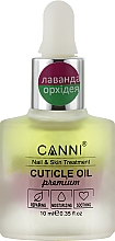 Dwufazowy olejek do skórek Lawenda-Orchidea - Canni Cuticle Oil Premium — Zdjęcie N1