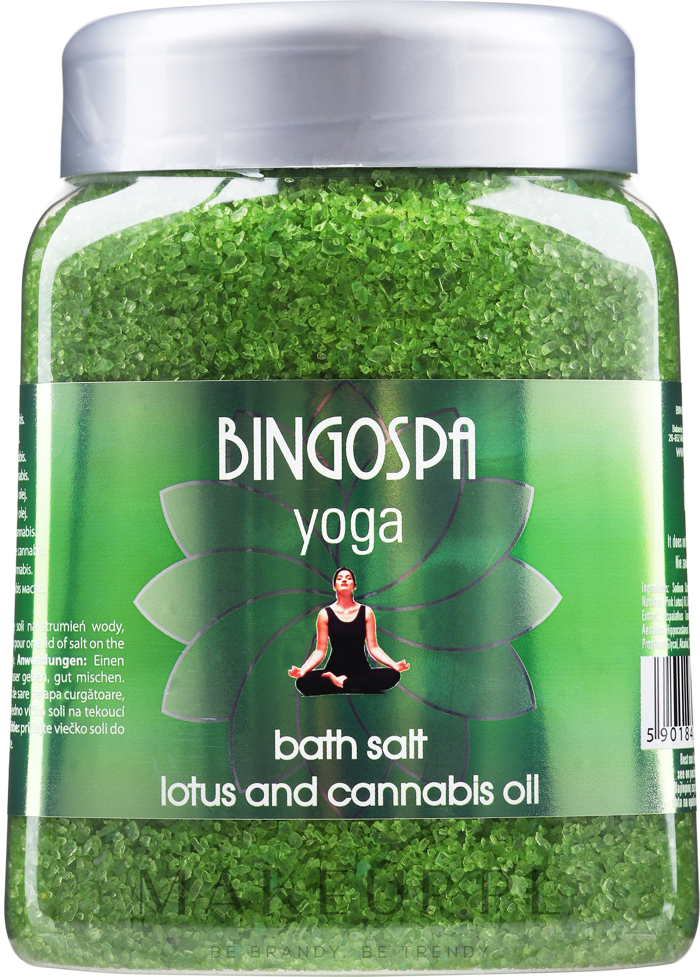 Sól do kąpieli - BingoSpa Lotus And Cannabis Oil Bath Salt — Zdjęcie 850 g