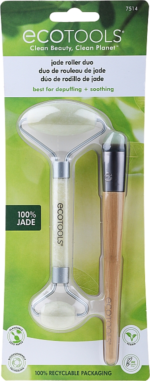 Zestaw jadeitowych masażerów do twarzy - EcoTools Jade Roller Duo Set — Zdjęcie N1