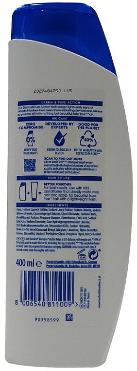 Szampon przeciwłupieżowy Gładki i jedwabisty - Head & Shoulders Smooth & Silky Anti-Dandruff Shampoo — Zdjęcie N2