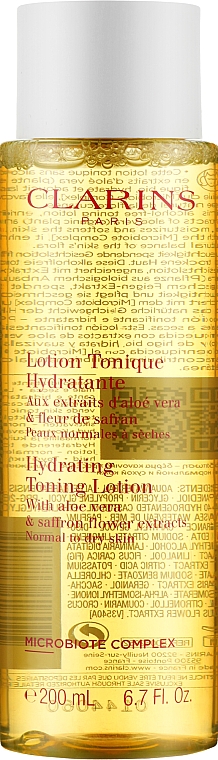 Nawilżający tonik do twarzy z ekstraktem z aloesu i kwiatami szafranu - Clarins Hydrating Toning Lotion — Zdjęcie N3