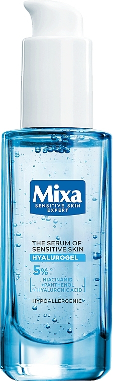 Nawilżające serum do twarzy do skóry wrażliwej, normalnej i suchej - Mixa Hyalurogel The Serum Of Sensitive Skin