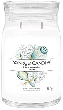 Świeca zapachowa na podstawce Puder dla niemowląt, 2 supełki - Yankee Candle Baby Powder Tumbler — Zdjęcie N1