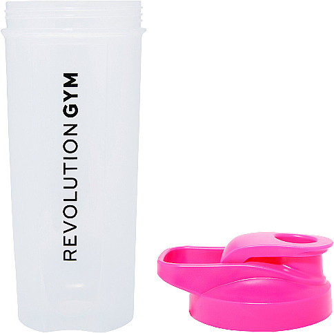 Shaker, 700 ml, różowy - Revolution Gym Shake It Protein Shaker Pink — Zdjęcie N4