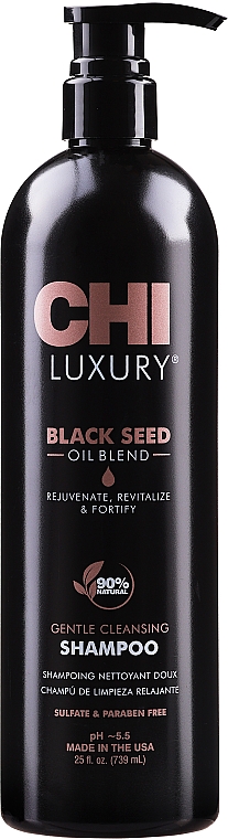 Oczyszczający szampon do włosów z olejem z czarnuszki - CHI Luxury Black Seed Gentle Cleansing Shampoo — Zdjęcie N3