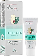 Krem pod oczy 35+ Dodatkowe odżywianie i tonizowanie skóry - BelKosmex Green Oils Eye Cream — Zdjęcie N2