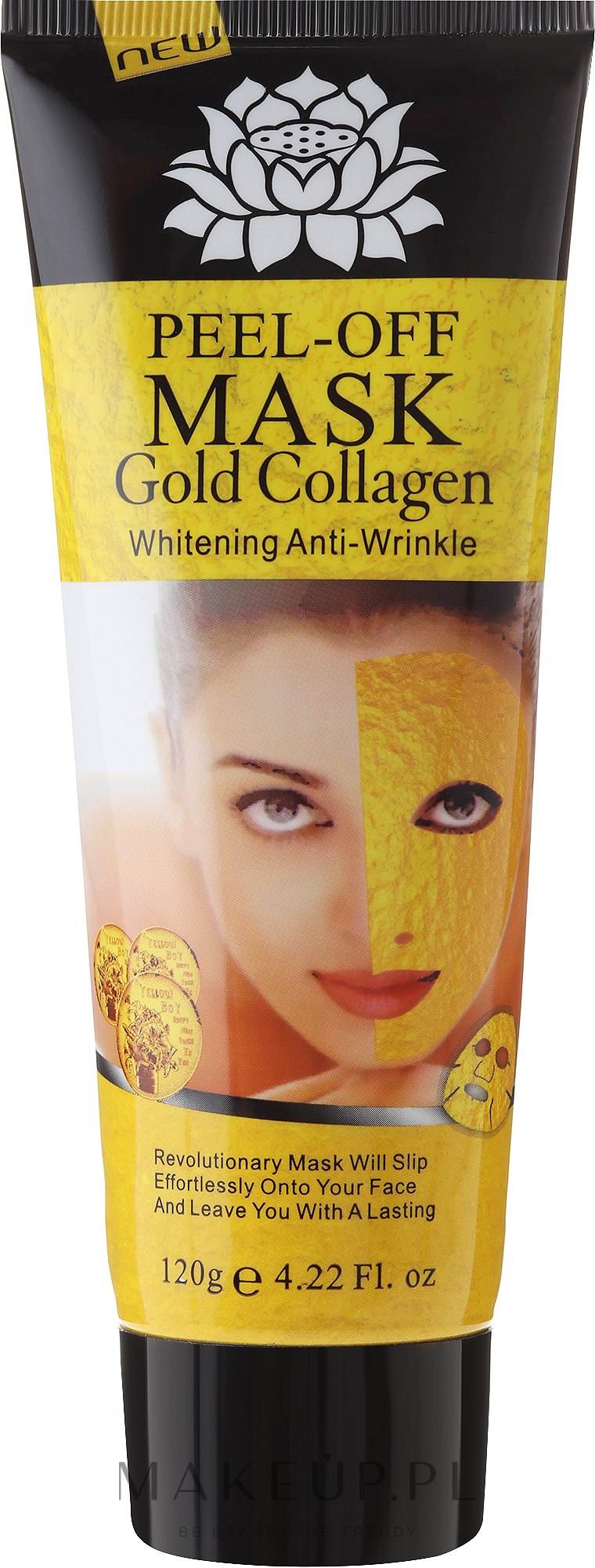 Kolagenowa maska ze złotem peel-off - Pil'aten Peel-Off Mask Gold Collagen Whitening Anti-Wrinkle — Zdjęcie 120 g