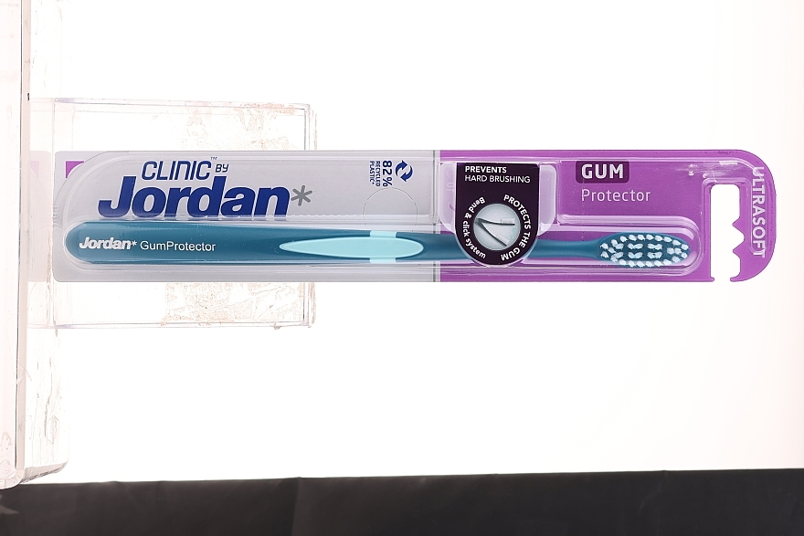 Szczoteczka do zębów, ultramiękka, turkusowa - Jordan Clinic Gum Protector Ultra Soft Toothbrush  — Zdjęcie N1