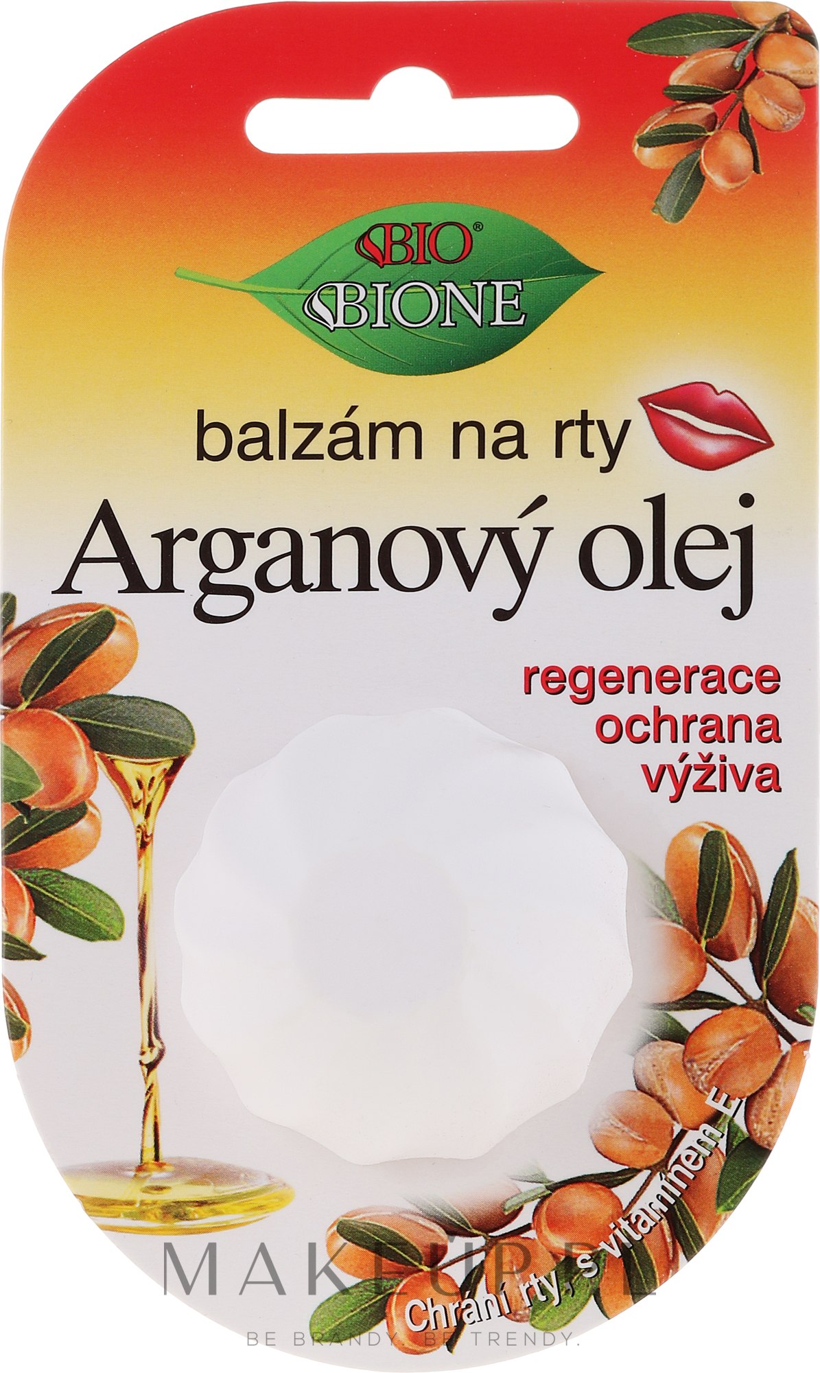 Balsam do ust z olejem arganowym - Bione Cosmetics Argan Oil Vitamin E Lip Balm — Zdjęcie 6 ml
