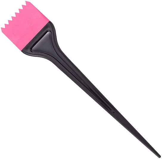 Szeroki silikonowy pędzel do farbowania włosów, różowy - Xhair  — Zdjęcie N1