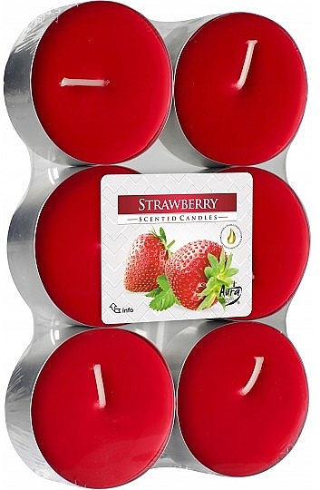 Zestaw podgrzewaczy Truskawka - Bispol Strawberry Maxi Scented Candles — Zdjęcie N1