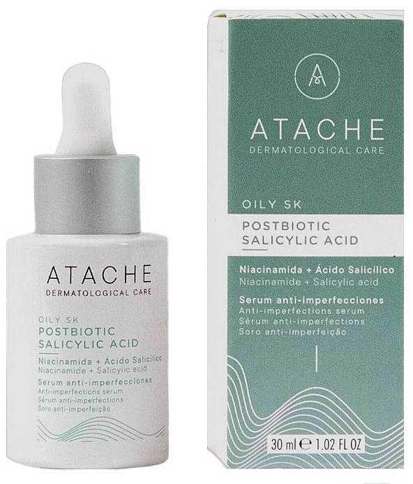 Serum postbiotyczne do twarzy z niacynamidem i kwasem salicylowym - Atache Oily SK Postbiotic Salicylic Serum — Zdjęcie N1