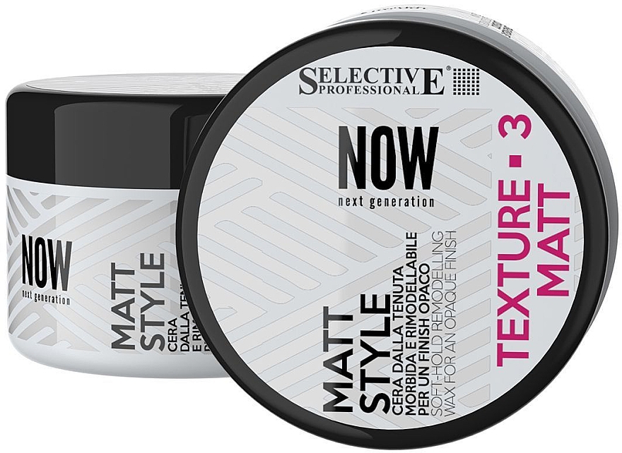 Matowy wosk do włosów Lekkie utrwalenie - Selective Now Next Generation Matt Style Wosk — Zdjęcie N1