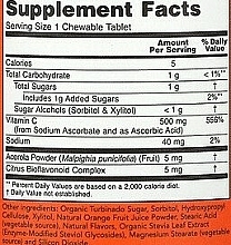 Suplement diety witamina C-500 do żucia o smaku soku pomarańczowego - Now Foods C-500 Chewable Orange Juice Tablets — Zdjęcie N4