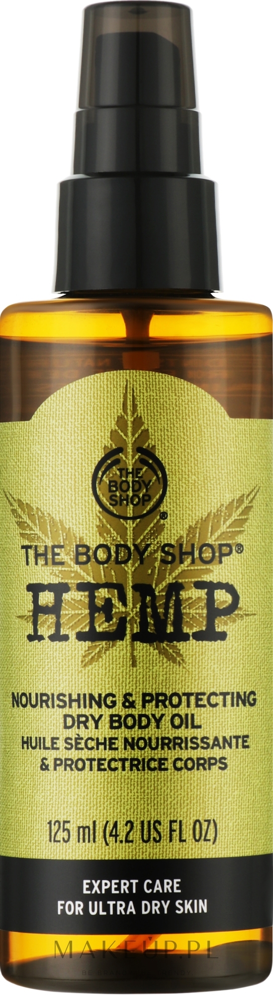 Rozświetlający olejek do ciała - The Body Shop Hemp Nourishing & Protecting Dry Body Oil — Zdjęcie 125 ml
