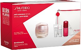 Zestaw do pielęgnacji twarzy - Shiseido Benefiance (cr/50ml + foam/5ml + lot/7ml + conc/10ml + eye/cr/2ml + bag/1) — Zdjęcie N1
