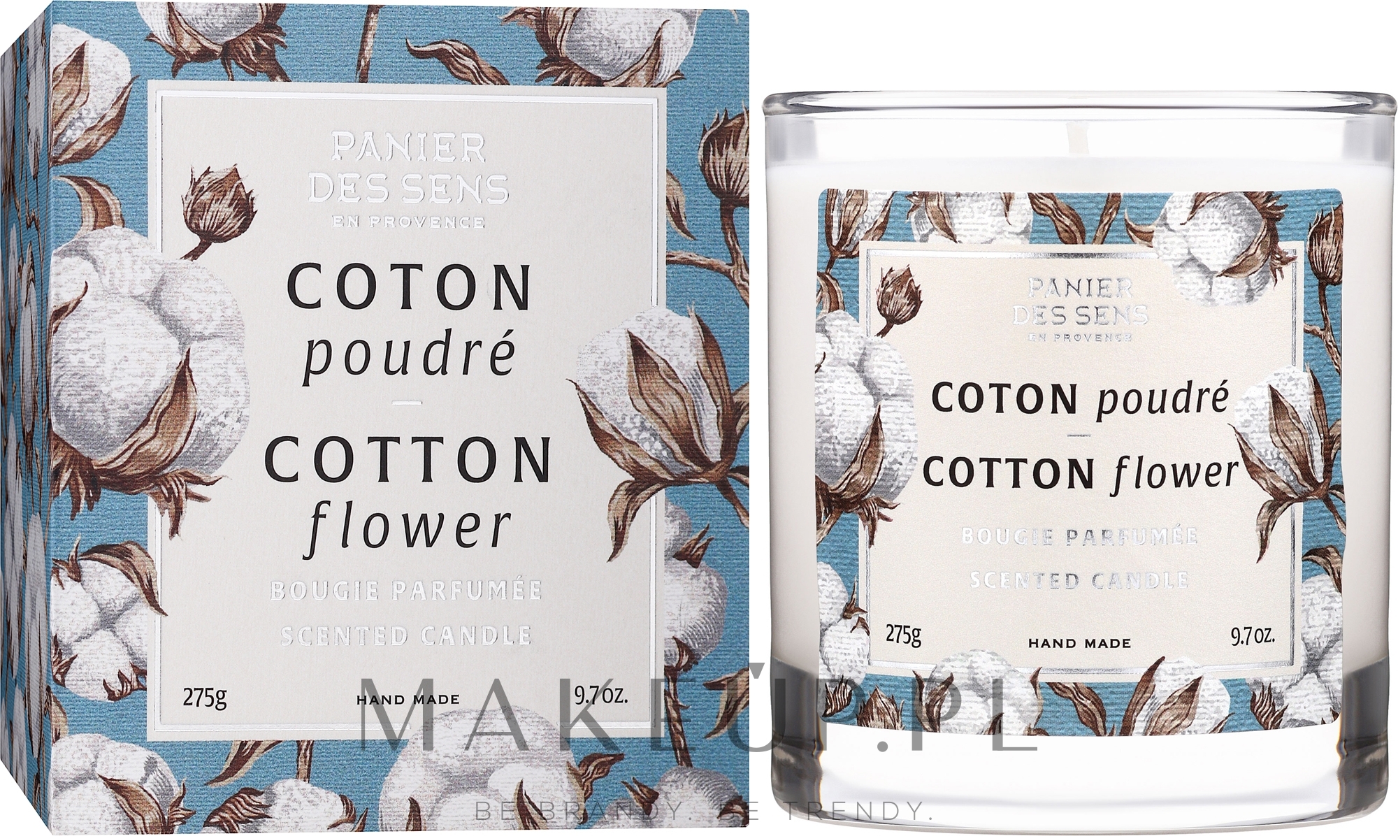Świeca zapachowa w szklance Kwiat bawełny - Panier Des Sens Scented Candle Cotton Flower — Zdjęcie 275 g