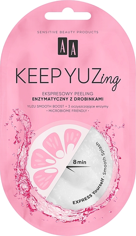 Ekspresowy peeling enzymatyczny z drobinkami - AA Cosmetics KEEP YUZing — Zdjęcie N1