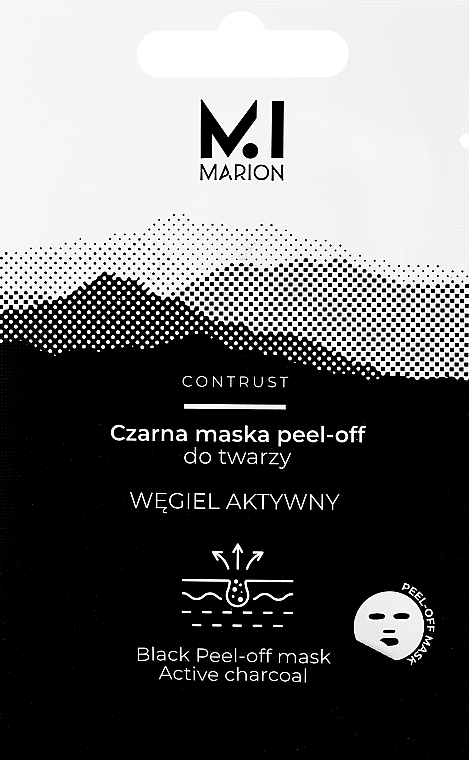 Czarna maska peel-off z aktywnym węglem - Marion Detox — Zdjęcie N1