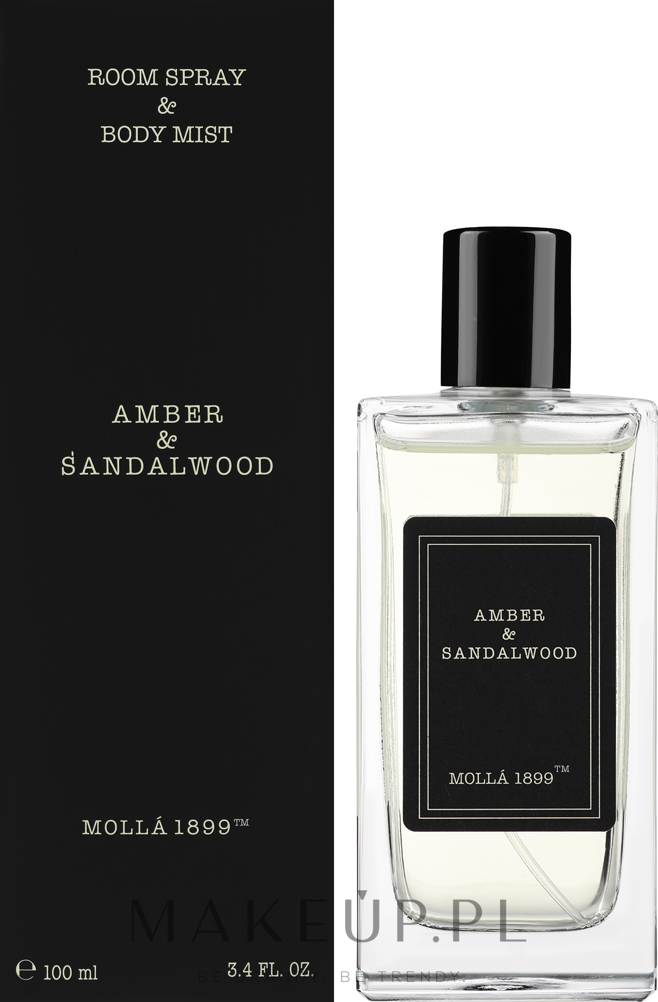Cereria Molla Amber & Sandalwood - Spray zapachowy do wnętrz — Zdjęcie 100 ml