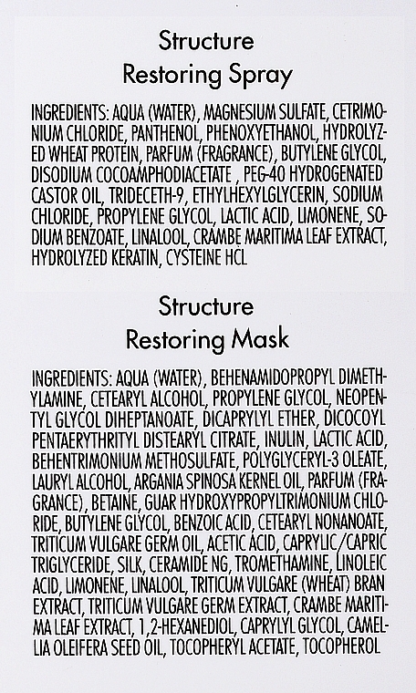 Zestaw - La Biosthetique Colour Protection Structure Restoring Treatment (mask/100ml + spray/50ml) — Zdjęcie N3