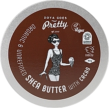 PRZECENA! Masło shea i kakaowe do ciała - Zoya Goes Pretty Shea Butter With Cacao Organic Cold Pressed * — Zdjęcie N2