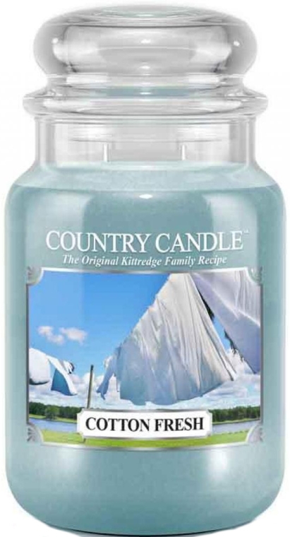 Świeca zapachowa w słoiku - Country Candle Cotton Fresh — Zdjęcie N2