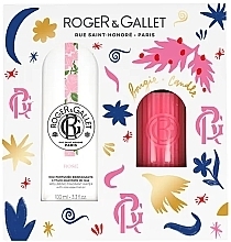 Roger&Gallet Rose - Zestaw (fr/water/100ml + candle/75g) — Zdjęcie N1